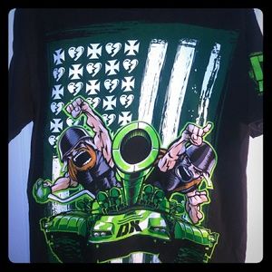 08 WWE DX army tee shirt